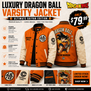 Luxury Dragon Ball Varsity Jacket – Ultimate Saiyan Edition