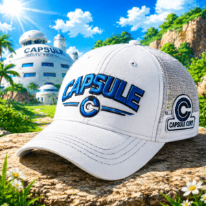 Capsule Corp White Trucker Cap – Minimal Saiyan Street Style